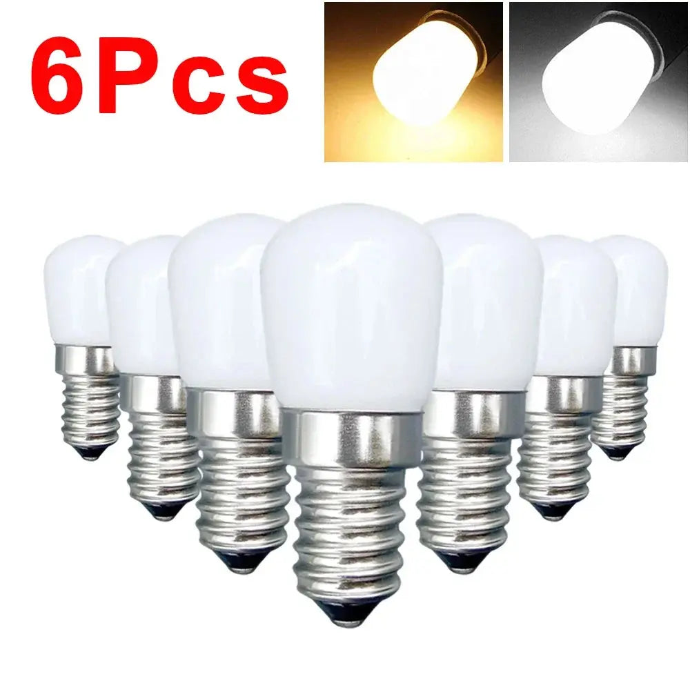 6/1Pcs Mini LED Light Bulbs E14 E12 LED Refrigerator Light Bulb Replacement Halogen Screw Bulb For Refrigerator Display Cabinets Lighting Depot