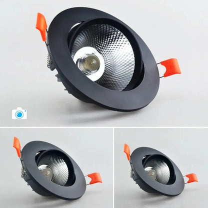 Dimmable LED COB Spotlight Ceiling lamp AC85-265V 5w7w9w12w15w18w Aluminum Recessed Downlight Round Panel Light Indoor Lighting The Lighting Depot