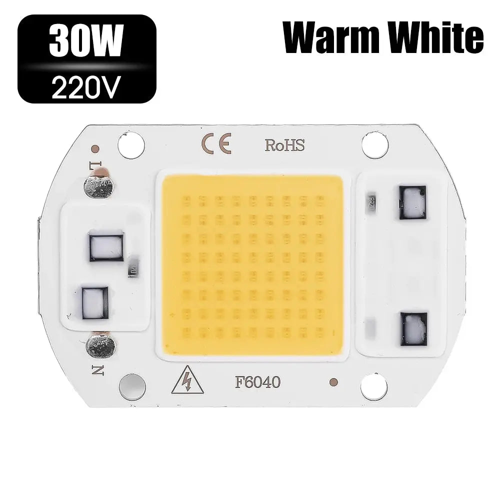 COB Chip LED Lamp 110V 220V 20W 30W 50W Smart IC No Need Driver Lampada LED Bulb Lamp for Flood Light Spotlight DIY Lighting Lighting Depot