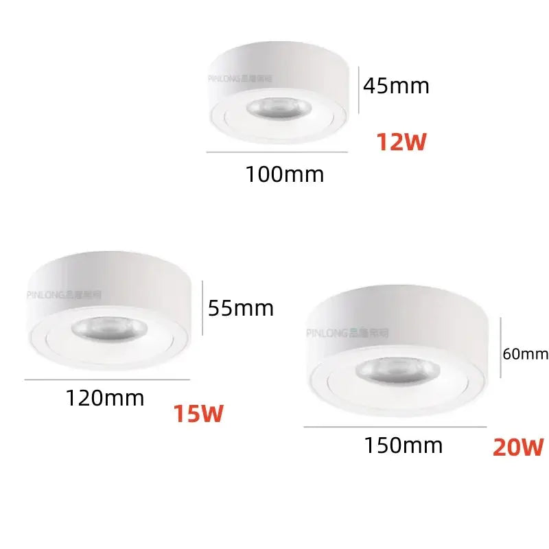 Recessed Anti-glare LED COB Downlight  Dimmable AC85-265V Ceiling Lamp Spot Light 12W 15W 20W Home Living Room Bedroom Lighting The Lighting Depot