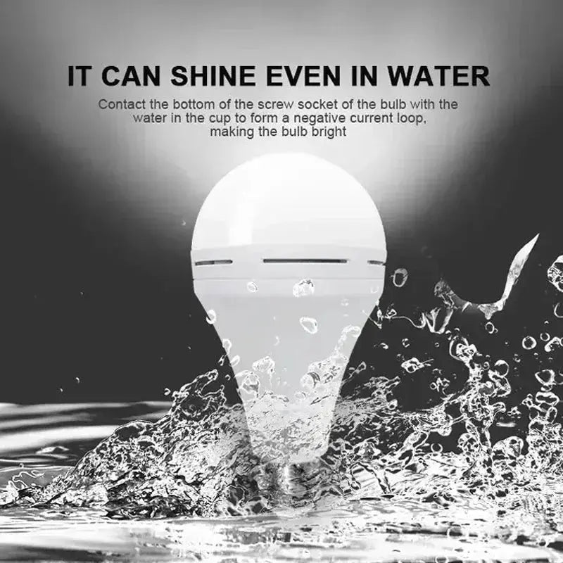 LED Rechargeable Light Bulb 7w 9w 12w 15w 85-265V Emergency Bulb Portable Hanging Camping Lamp for Tent Home Power Failure Porch Lighting Depot