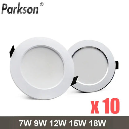 10PCS/lot Recessed led Ceiling LED Downlight AC220V-240V Led Spot Light 18W 15W 12W 9W 7W Recess Round LED Downlight Waterproof Lighting Depot