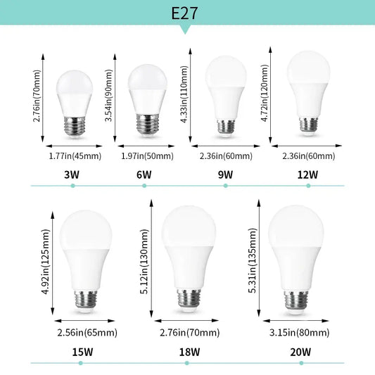 2Pcs/Lot DC12V LED Bulb E27 E14 B22 Lamps 3W 6W 9W 12W 15W 18W 20W Bombilla For Led Light Bulbs 12V Low Voltages Lamp Lighting Lighting Depot