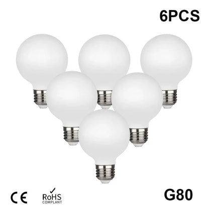 Edison LED Light Bulb E27 5W G80 Frosted Glass Bulb 85V-265V Globe Ball Bulb Warm White 2700K Natural white 4000K Lampada LED La Lighting Depot