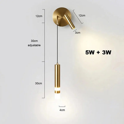 Nordic LED wall lamp 5W 3W sconces lights 2 in 1 chandeliers and spotlight indoor lighting home decor for living room bedroom Lighting Depot