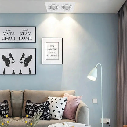 Recessed Dimmable Double Head LED Downlight 30W/24W/18W COB Ceiling Lamps Spot Lights AC85-265V Indoor Lighting The Lighting Depot