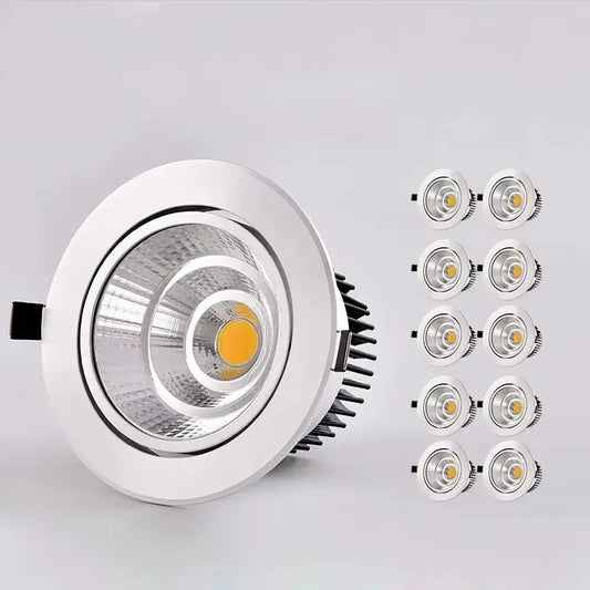 10pcs Dimmable LED COB Downlight 5W 7W 9W 12W 15W 20W Recessed Ceiling Lamp AC110V 220V Downlight Spot Light Home Decor The Lighting Depot