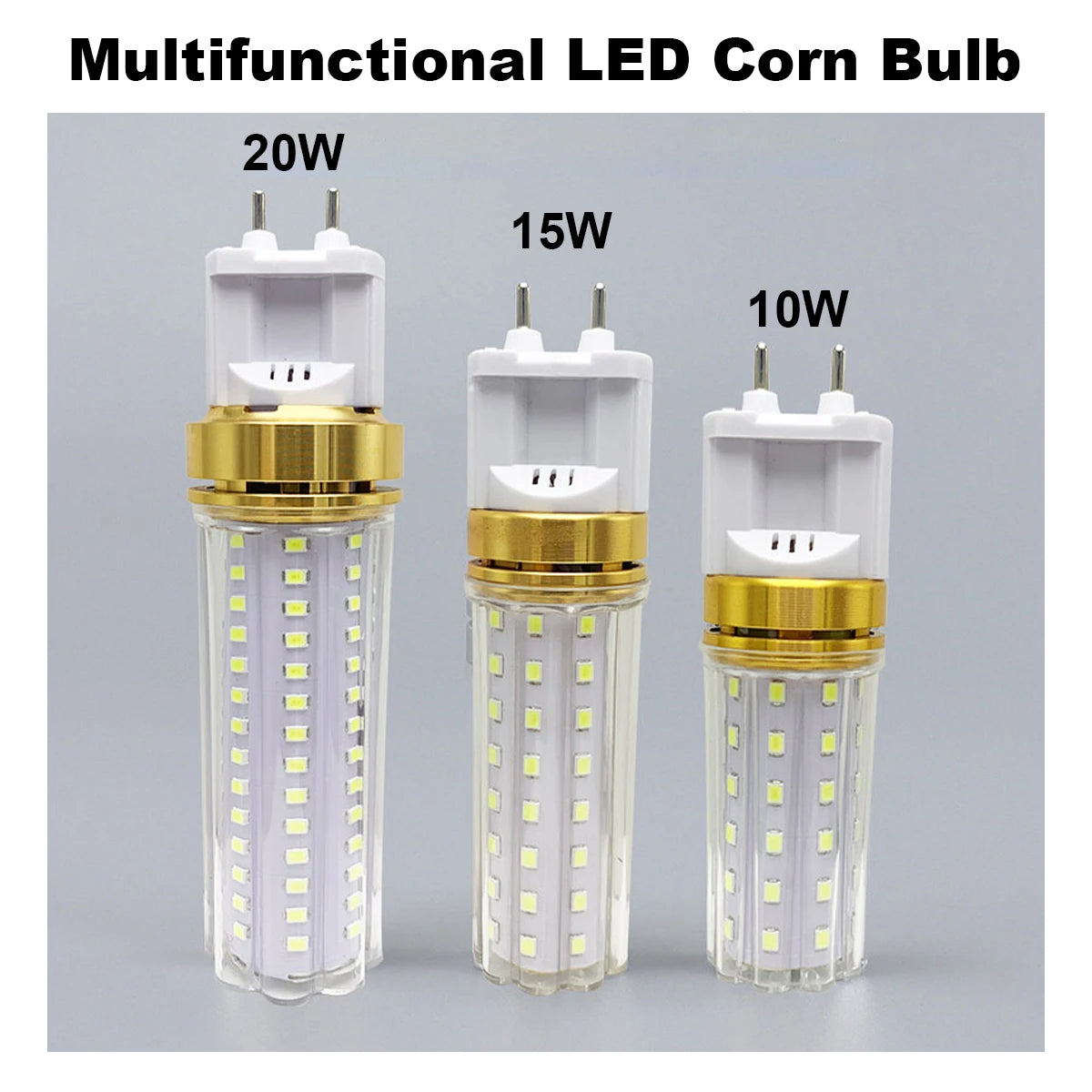 G12 LED Corn Light Bulbs 10W 15W 20W 2835 SMD Lamp High Power 120LEDs 85-265V with PC Cover Cold Warm White Replace Halogen Lamp Lighting Depot