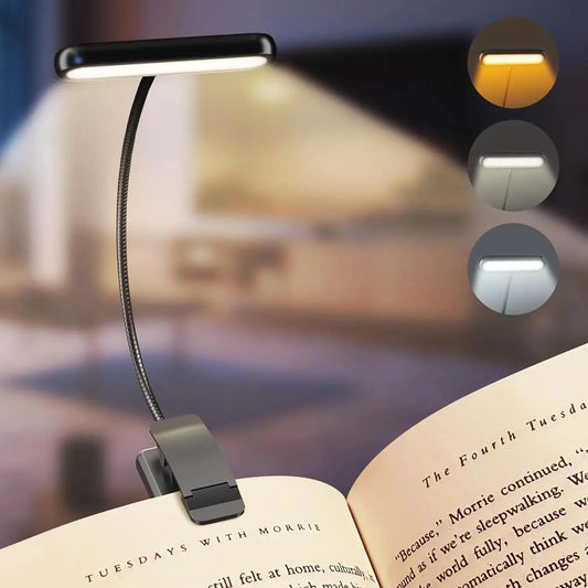 14Leds Book Light USB Rechargeable Reading Light Warm Cool White Daylight Portable Flexible Easy Clip Night Reading Lamp Lighting Depot