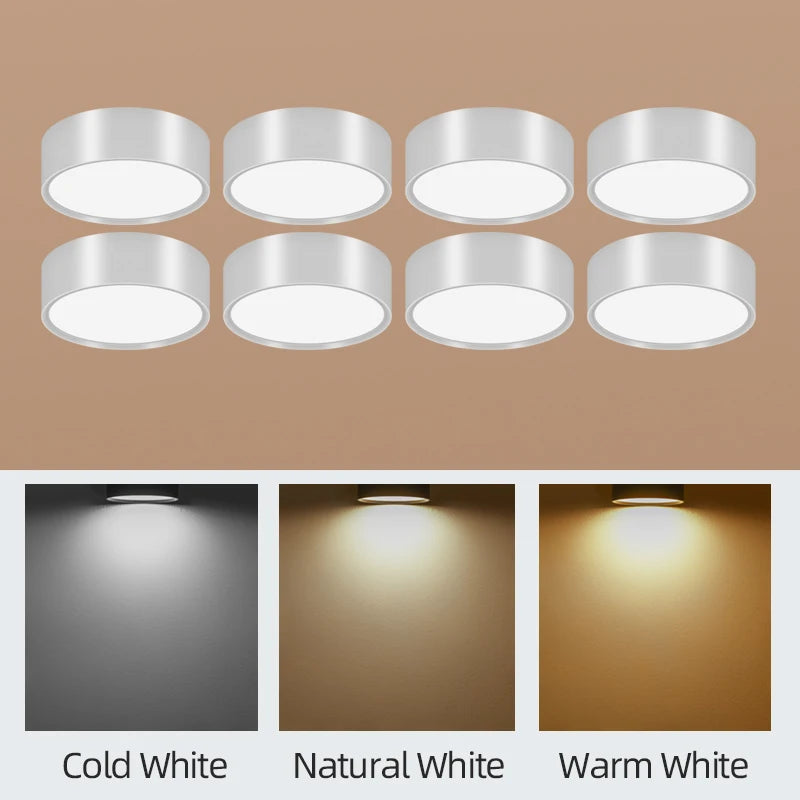 LED Ceiling Lighting 10W Surface Mounted Downlight Ceiling Lamp for Living Room Spotlight Panel Lights Kitchen Lamp AC110-265V Lighting Depot