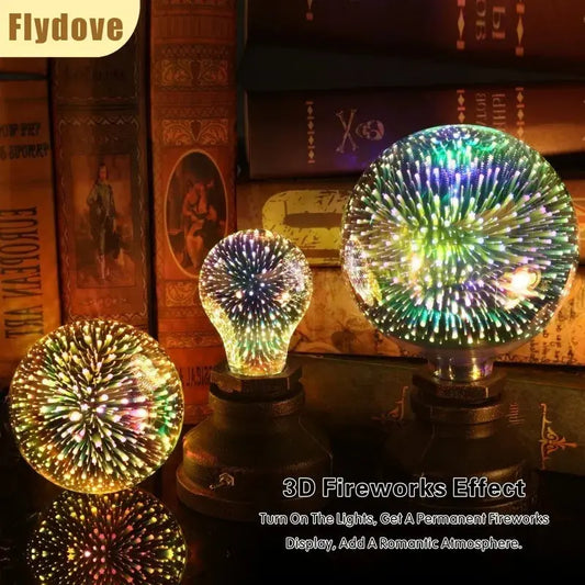 LED 3D Edison bulb E27 AC220V home living room coffee shop retro color bulb G125 Christmas indoor lighting decoration Lighting Depot