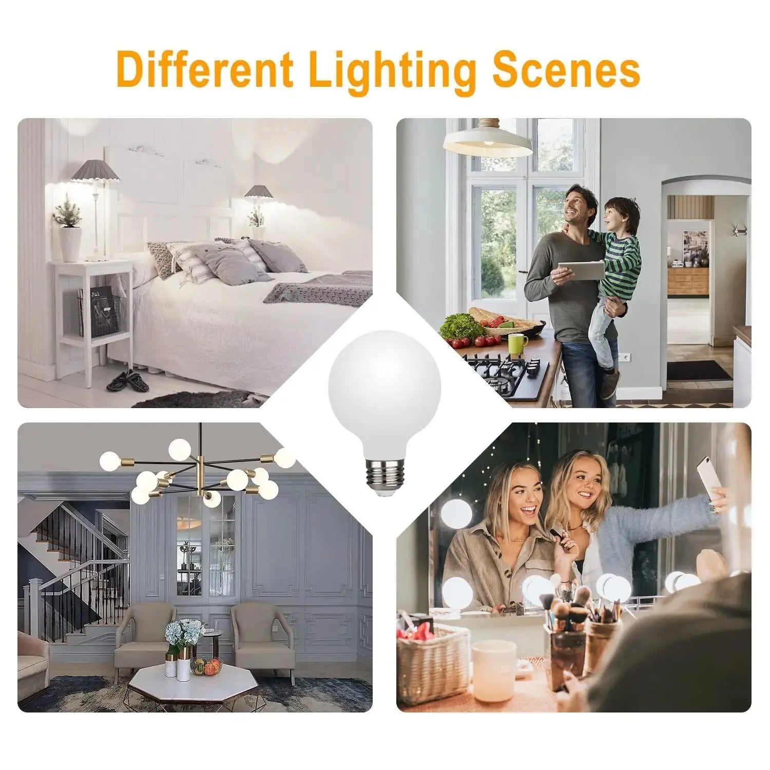 Edison LED Light Bulb E27 5W G80 Frosted Glass Bulb 85V-265V Globe Ball Bulb Warm White 2700K Natural white 4000K Lampada LED La Lighting Depot