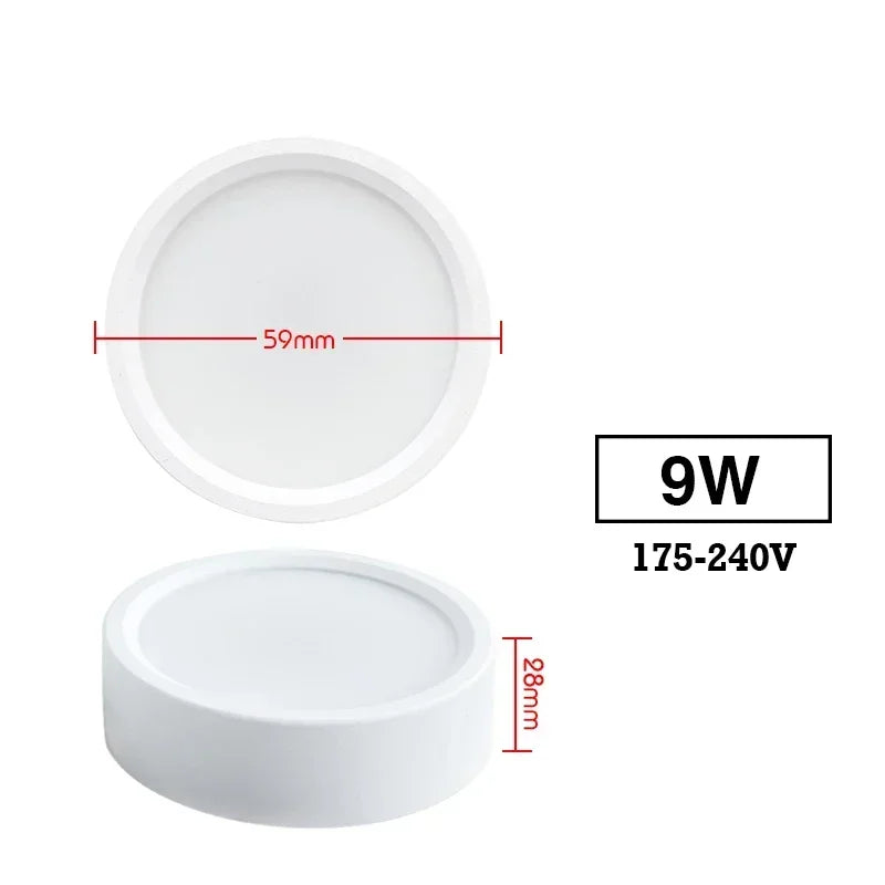 LED Downlight 9W 12W 15W 18W Surface Ceiling Lamp AC 220V 230V Round LED Panel Down Lights Spotlight For Living Room Lighting Lighting Depot