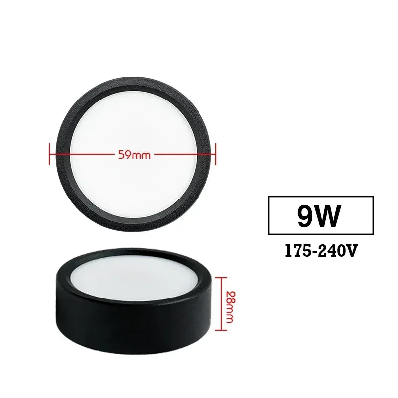 LED Downlight 9W 12W 15W 18W Surface Ceiling Lamp AC 220V 230V Round LED Panel Down Lights Spotlight For Living Room Lighting Lighting Depot