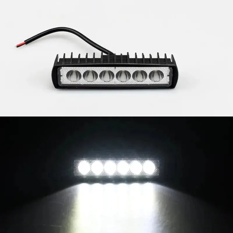 6 LED Car Work Light High Bright Spotlight Universal Offroad Automobile Truck Driving Fog Headlights DRL Driving Lamp 12V Lighting Depot