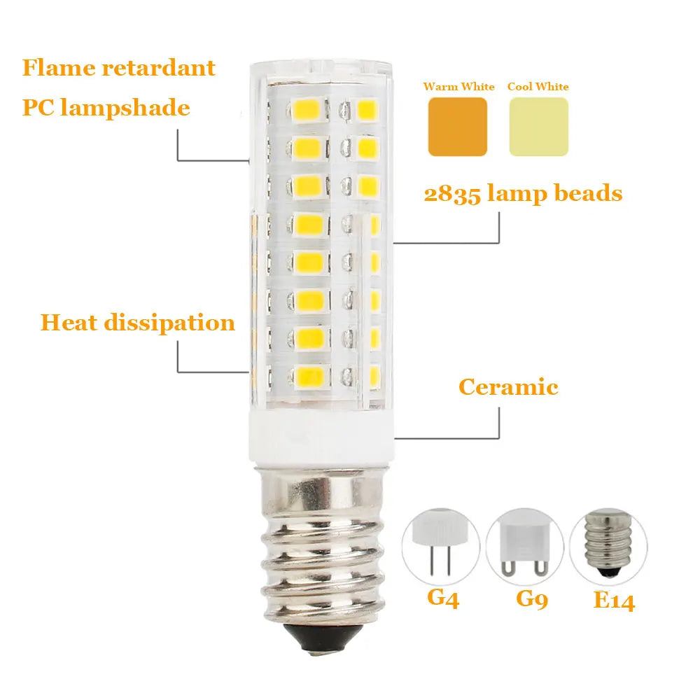E14 LED Corn Bulb 7W 9W 12W 15W 18W, 220-240V 2835 SMD, 360° Beam Angle, Bright Mini Light for Halogen Chandelier Replacement Lighting Depot