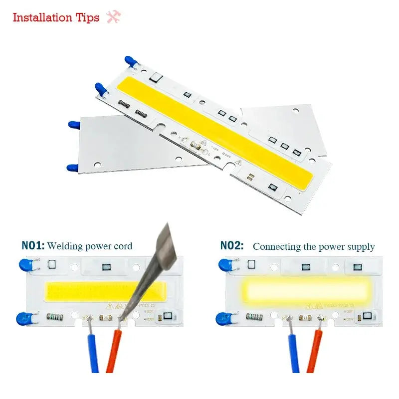 Led Lamp Chip AC 110V 220V COB Beads 30W 50W 70W 100W 150W Lampada Input DIY No Driver LED Bulb Flood Light Spotlight Lighting Depot