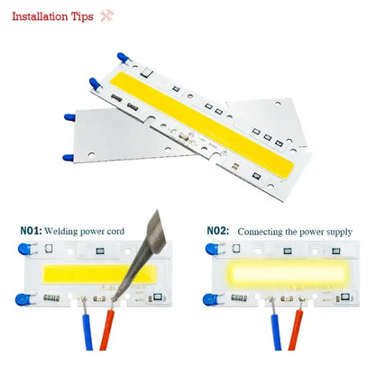 Led Lamp Chip AC 110V 220V COB Beads 30W 50W 70W 100W 150W Lampada Input DIY No Driver LED Bulb Flood Light Spotlight Lighting Depot