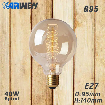 Edison Bulb E27 Incandescent Retro Lamp 40W 220V ST64 A19 T45 T10 G80 G95 Antique Vintage Bulb Edison Lamp filament Light bulb Lighting Depot