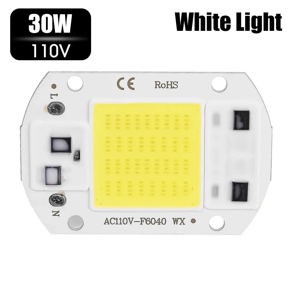 COB Chip LED Lamp 110V 220V 20W 30W 50W Smart IC No Need Driver Lampada LED Bulb Lamp for Flood Light Spotlight DIY Lighting Lighting Depot
