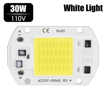 COB Chip LED Lamp 110V 220V 20W 30W 50W Smart IC No Need Driver Lampada LED Bulb Lamp for Flood Light Spotlight DIY Lighting Lighting Depot