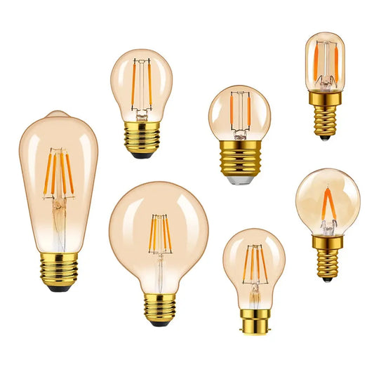 E27 E14 12V 24V LED Light Bulbs G95 G45 ST58 A19 T22 G40 Warm White Vintage Edison LED Decorative Bulbs for RV Camper Lighting Lighting Depot