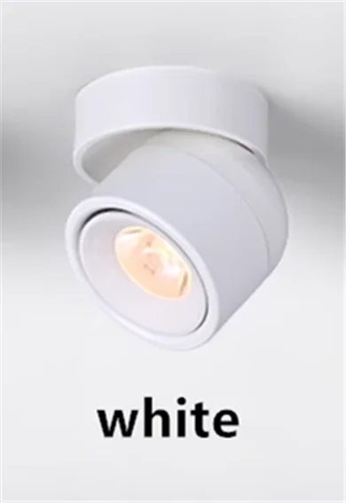 360 ° Rotatable And Foldable LED Downlights Dimmable 7W10W12W15W20W Surface Mounted Ceiling Lamp COB Spotlight AC85V-260V CRI 98 Lighting Depot