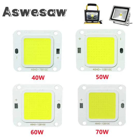 LED COB Chip 40W 20W 10W Super Power 70W 60W 50W For DIY Floodlight Spotlight Bulbs Diode LED Ceiling Light Lamp Source White Lighting Depot