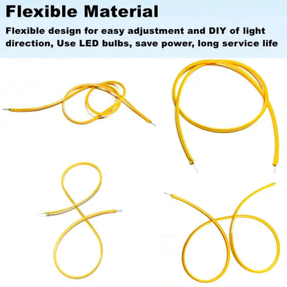LED Same End Filament Flexible Ultra Slim 3V Spiral Bulb Filament Retro Edison Bulb Lamp Parts Diode Lighting Strip Decoration Lighting Depot
