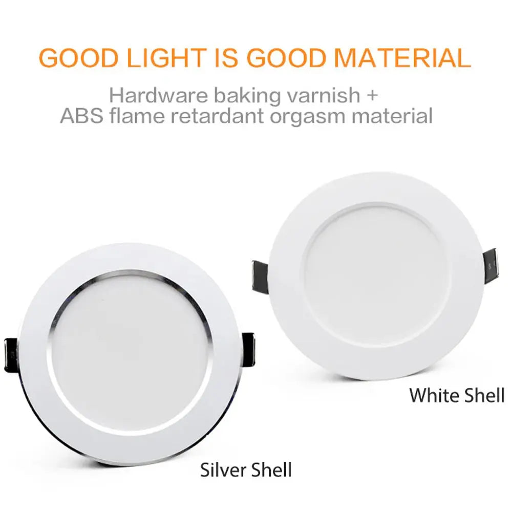 10Pcs/Lot LED Downlight 220V Recessed Round Ceiling Dowm Light Bedroom Indoor Living Room For Home  Decor Lighting LED Spot Lamp Lighting Depot