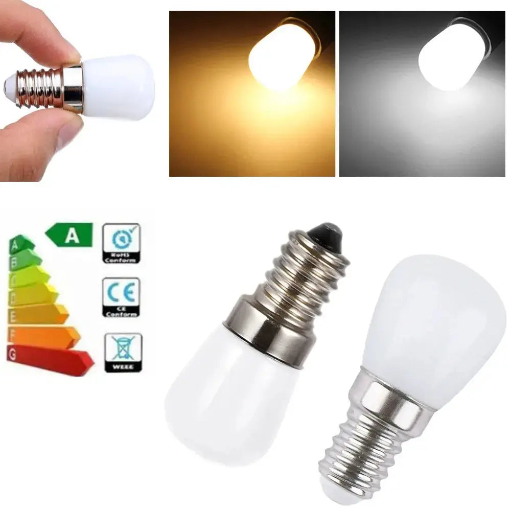 Mini 2W LED Light Bulbs E14 E12 T22 220V 110V 12V 24V 2835 SMD Refrigerator Lamp Screw Bulb For Refrigerator Freezer Lighting Depot