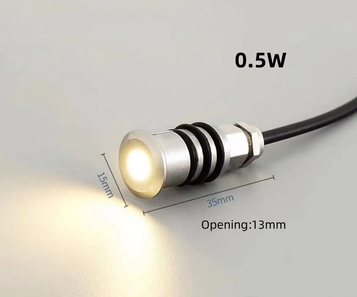Mini LED IP68 Waterproof Stainless Steel Pool Underwater Lamp DC12V 24V Stair Pathway Garden Deck Spotlight Underground Light