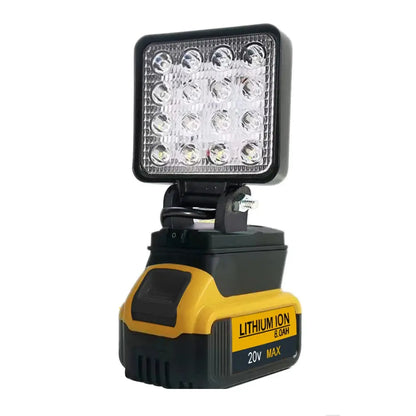 Led Light For Dewalt 18V Battery Portable Spotlight Cordless Outdoor Work Fishing Handheld Emergency ToolLight No Battery No USB Lighting Depot