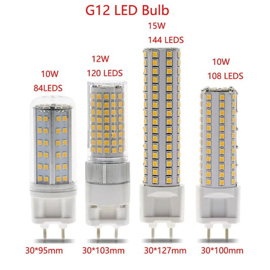 1pc 220v 110v G12 LED Lamp Plug LED Corn Light 3000k Nature White 4000k 6000k 10W 12W 15W replace 100w 150w Halide Halogen Bulb Lighting Depot
