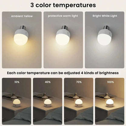 LED Rechargeable Light Bulbs Remote Control Battery Operated Light Bulb with Timer, Dimmable, 3 Color Temperatures Lighting Depot