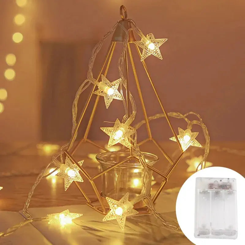 LED Star Fairy Lights Outdoor Chain Lights Garland Bulb String Lights Party Home Wedding Terrace Garden Christmas Decoration Lighting Depot