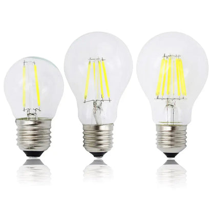 A60 G45 Vintage Dimmable LED Filament Light Bulb E27 Retro Edison Bulbs 2/4/6/8 Filaments 220V 230V Glass Bulb 10W 15W 20W 25W The Lighting Depot