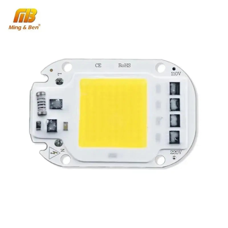 LED COB Lamp Chip 20W 30W 50W AC 110V 220V Smart IC LED Beads For DIY LED Grow Floodlight Bulb Day White Cold White Warm White Lighting Depot