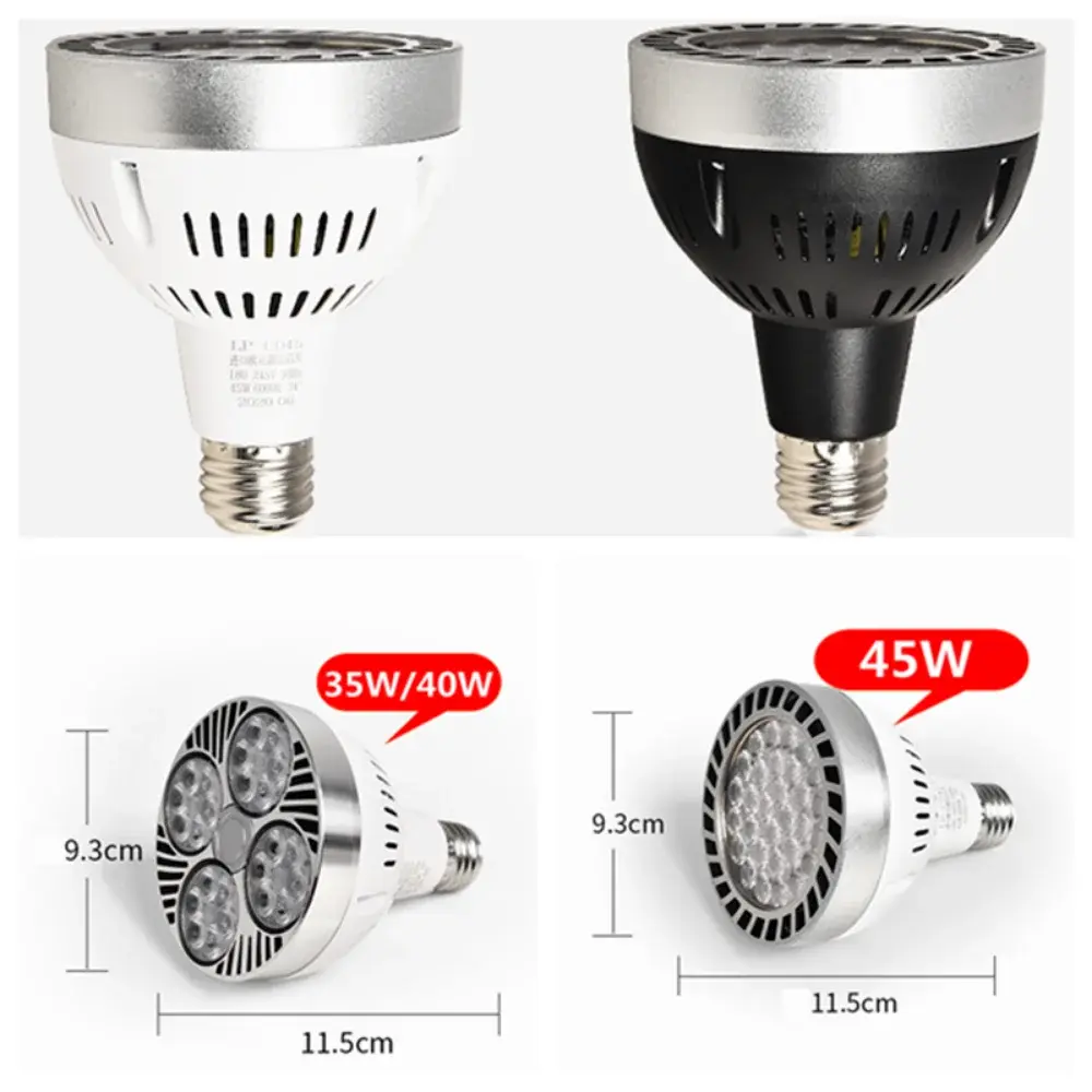 Led High Power Par30 Light Bulb 35w 45w E27 Super Bright Energy-saving Lamp 220v Spotlight Lighting Daylight Bedroom Balcony Lighting Depot