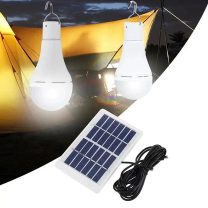 LED Solar Bulb Light Waterproof Outdoor 5V USB Charged Hanging Emergency Sunlight Powered Lamp Portable Powerful Indoor House Lighting Depot