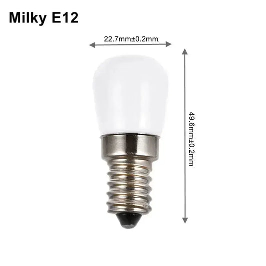 Mini 2W LED Light Bulbs E14 E12 T22 220V 110V 12V 24V 2835 SMD Refrigerator Lamp Screw Bulb For Refrigerator Freezer Lighting Depot