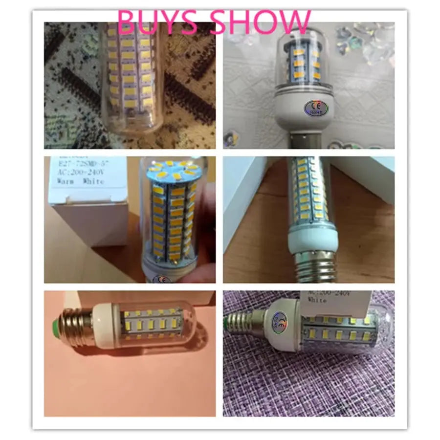 E27 LED Lamp E14 LED SMD 5730 220V Corn Light Bulbs 24 36 56 72LEDs Lamparas LED Chandelie For Home Decoration Ampoule Led Light Lighting Depot