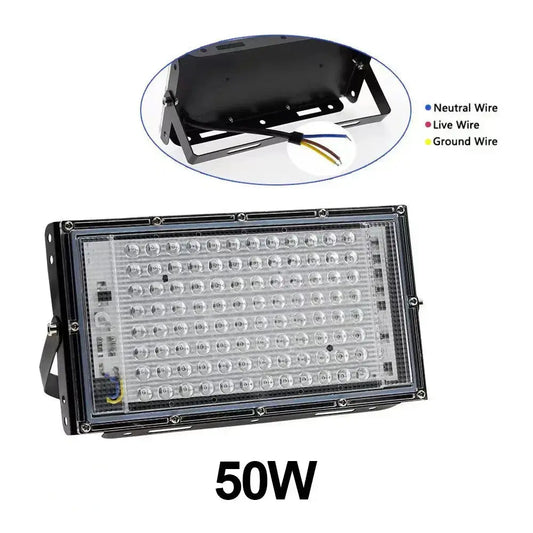 50W LED Flood Light Outdoor Lighting 220V 240V Floodlight Waterproof IP65 Reflector Projecteur LED Exterieur Focus Spotlight Lighting Depot
