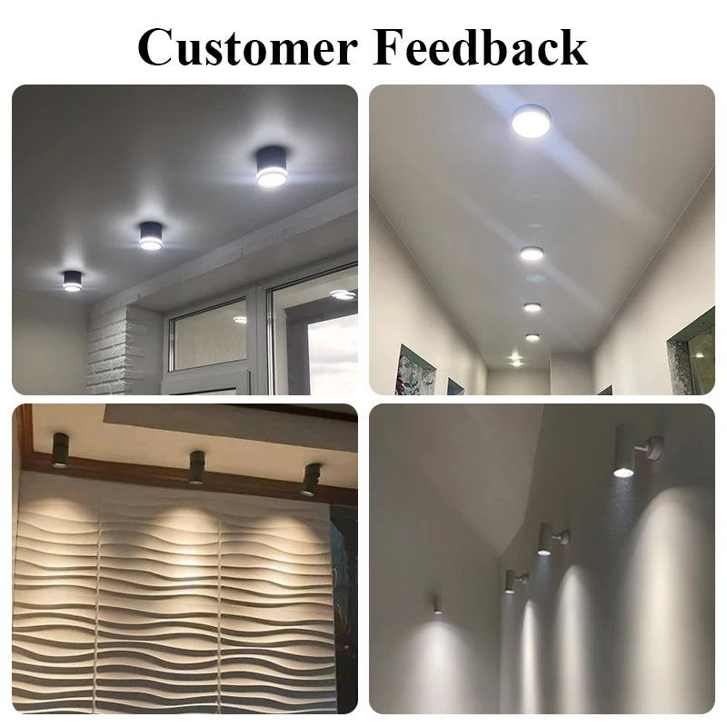 Led Downlight Spotlight Ceiling Lamp 220V 5W 10W15W Surface Mounted Led Down Lamp Ceiling Light for Living Room Lighting Kitchen Lighting Depot