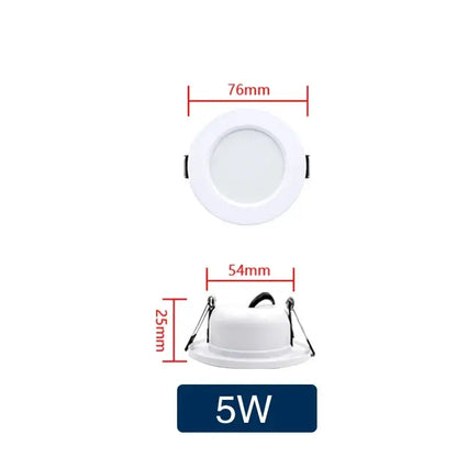 LED Downlight 5W 9W DC12V 24V Panel Down Lights Spotlight 12W 15W 18W AC220V 110V Recessed Ceiling Lamps For Home Illumination Lighting Depot