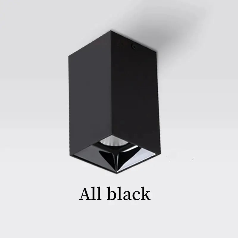 Square Surface Dimmable LED COB Downlight spotlight 7W10W 15W 18W AC110V 220V indoor lighting No opening LED Ceiling Spot lights The Lighting Depot