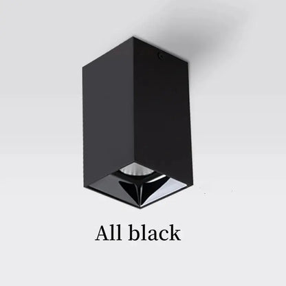 Square Surface Dimmable LED COB Downlight spotlight 7W10W 15W 18W AC110V 220V indoor lighting No opening LED Ceiling Spot lights The Lighting Depot