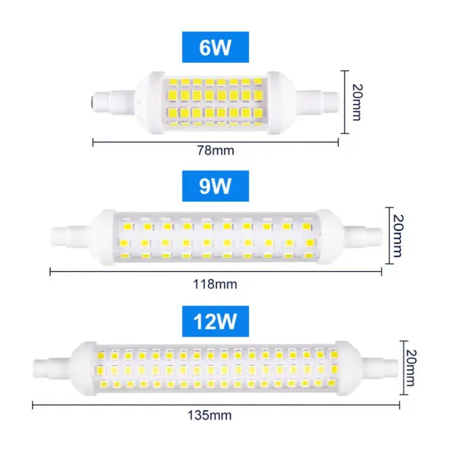 R7S LED Floodlight 9W 12W LED Lamps SMD 2835 78mm 118mm 135mm Dimmable LED Light Bulb 220V Energy Saving Replace Halogen Light The Lighting Depot