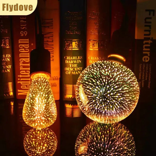 LED 3D Edison bulb E27 AC220V home living room coffee shop retro color bulb G125 Christmas indoor lighting decoration Lighting Depot
