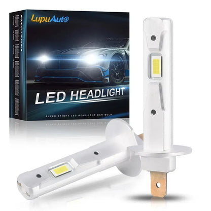 2Pcs 12000LM H1 LED Headlight Bulb H1 LED Canbus H3 LED Fog Light Fanless Wireless Mini Size Auto Lamp 12V 6000K White Lighting Depot